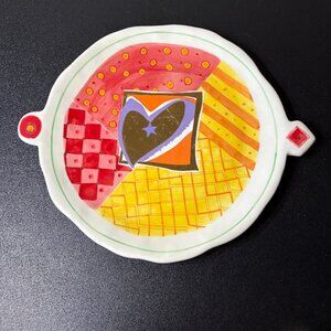 Whimsical Department 56 Heart Plate